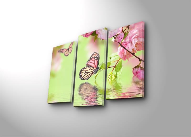 Dekorativ Canvasbillede 3-Dele 45x20 cm - Flerfarvet - Boligtilbehør - Billeder & kunst - Billeder på lærred