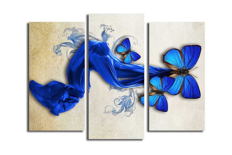 Dekorativ Canvasbillede 3-Dele 45x20 cm - Flerfarvet - Boligtilbehør - Billeder & kunst - Billeder på lærred