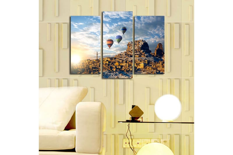 Dekorativ Canvasbillede 3-Dele 45x20 cm - Flerfarvet - Boligtilbehør - Billeder & kunst - Billeder på lærred