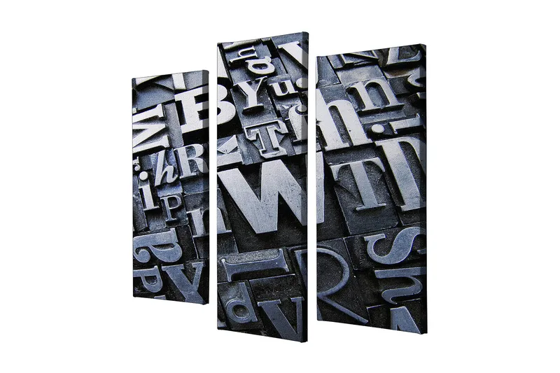 Dekorativ Canvasbillede 3-Dele 45x20 cm, Flerfarvet