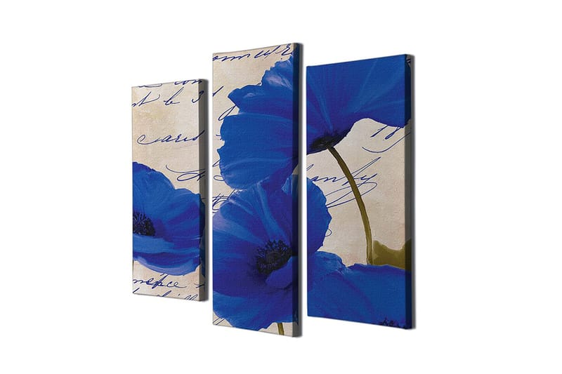 Dekorativ Canvasbillede 3-Dele 45x20 cm - Flerfarvet - Boligtilbehør - Billeder & kunst - Billeder på lærred