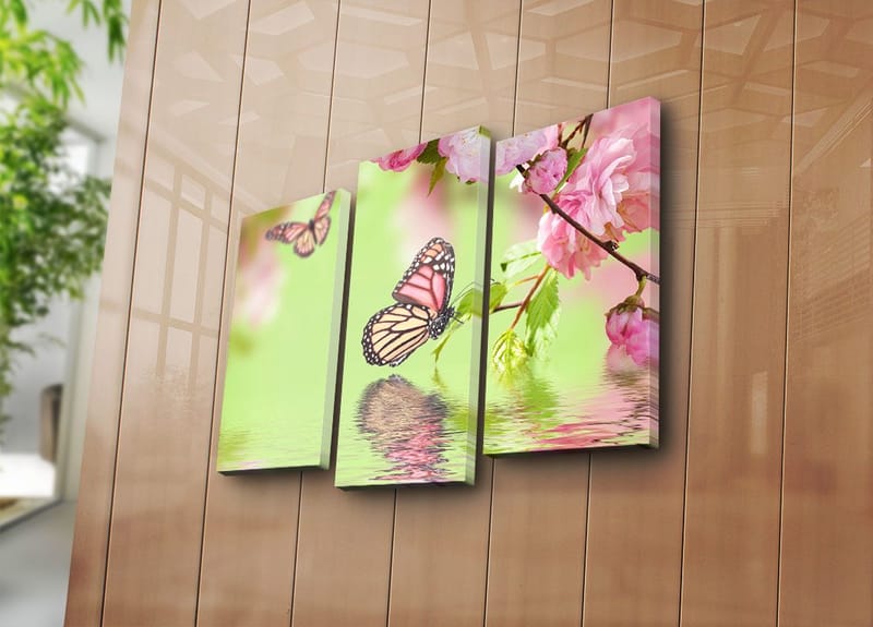 Dekorativ Canvasbillede 3-Dele 45x20 cm - Flerfarvet - Boligtilbehør - Billeder & kunst - Billeder på lærred