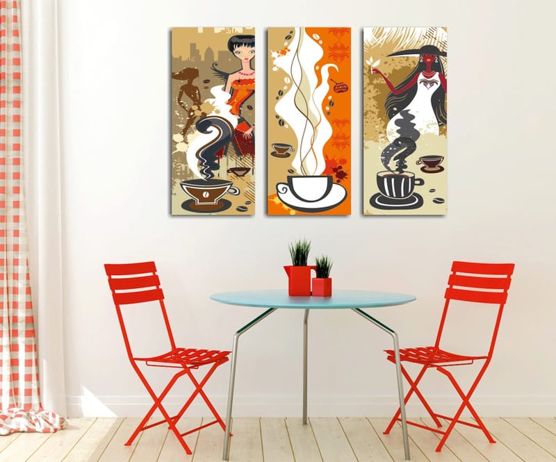 Dekorativ Canvasbillede 3-Dele 45x20 cm, Flerfarvet