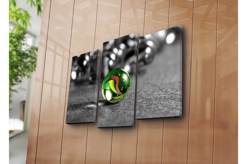 Dekorativ Canvasbillede 3-Dele 45x20 cm - Flerfarvet - Boligtilbehør - Billeder & kunst - Billeder på lærred