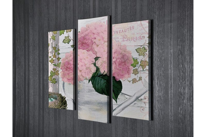 Dekorativ Canvasbillede 3-Dele 45x20 cm - Flerfarvet - Boligtilbehør - Billeder & kunst - Billeder på lærred