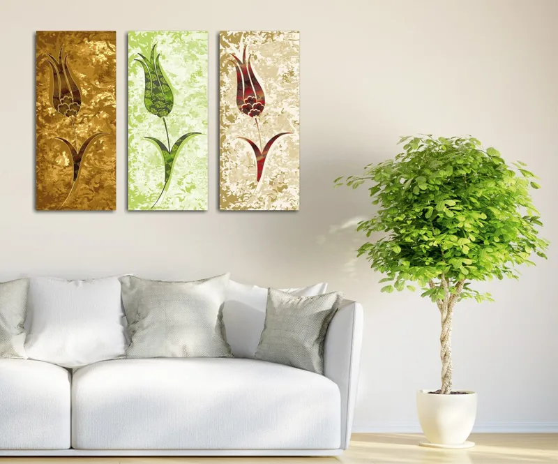 Dekorativ Canvasbillede 3-Dele 45x20 cm, Flerfarvet