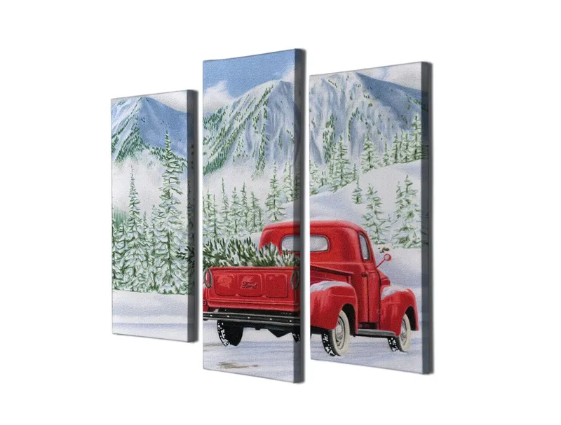 Dekorativ Canvasbillede 3-Dele 45x20 cm - Flerfarvet - Boligtilbehør - Billeder & kunst - Billeder på lærred