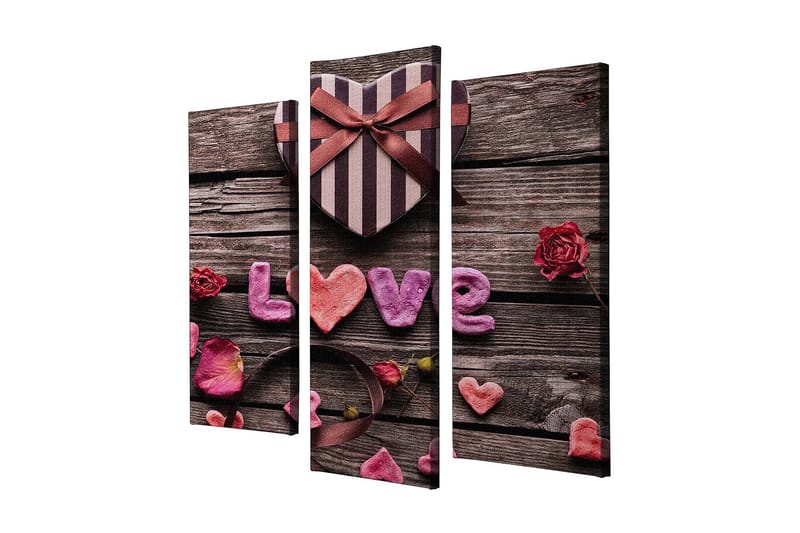 Dekorativ Canvasbillede 3-Dele 45x20 cm, Flerfarvet