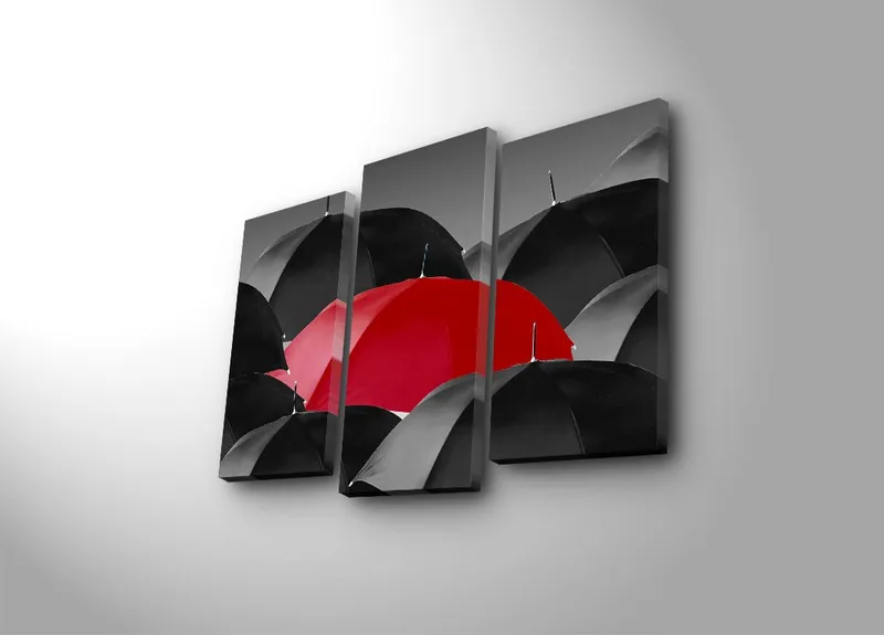 Dekorativ Canvasbillede 3-Dele 45x20 cm, Flerfarvet