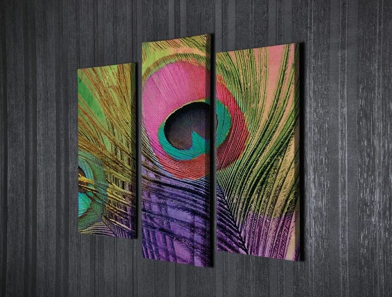 Dekorativ Canvasbillede 3-Dele 45x20 cm - Flerfarvet - Boligtilbehør - Billeder & kunst - Billeder på lærred