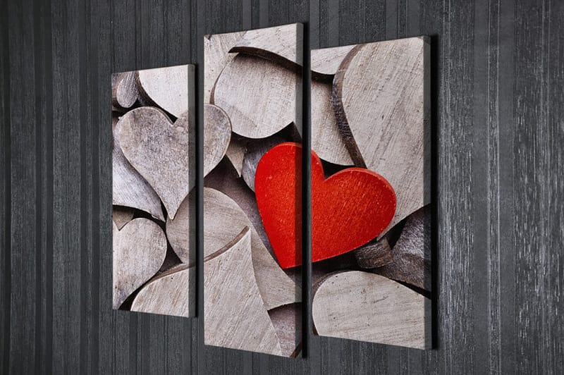 Dekorativ Canvasbillede 3-Dele 45x20 cm - Flerfarvet - Boligtilbehør - Billeder & kunst - Billeder på lærred