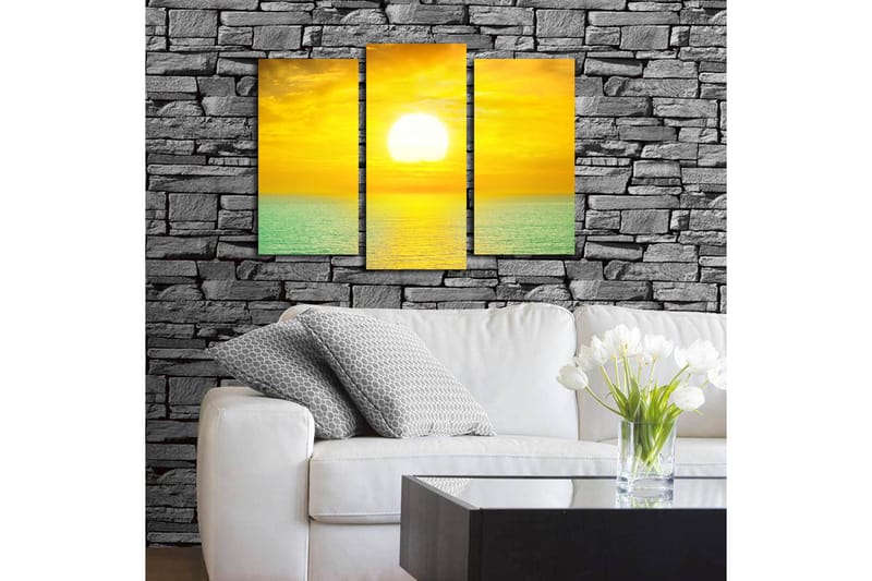 Dekorativ Canvasbillede 3-Dele 45x20 cm - Flerfarvet - Boligtilbehør - Billeder & kunst - Billeder på lærred