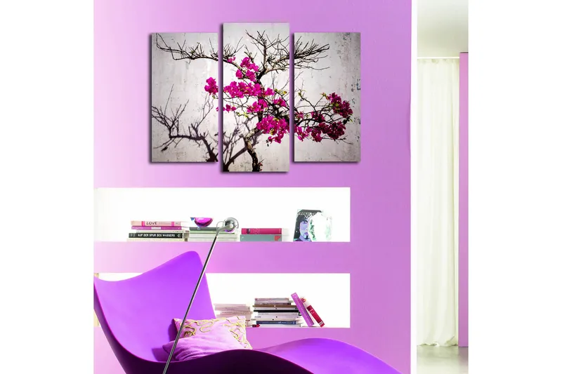 Dekorativ Canvasbillede 3-Dele 45x20 cm - Flerfarvet - Boligtilbehør - Billeder & kunst - Billeder på lærred