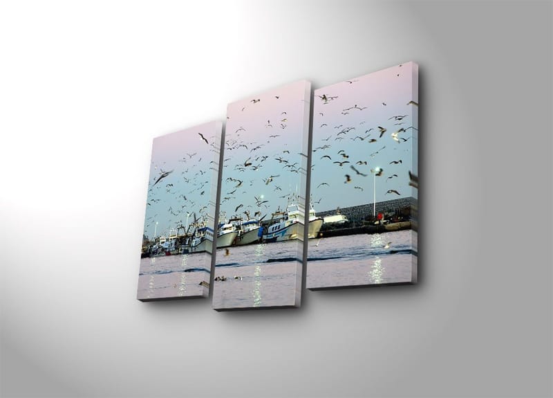 Dekorativ Canvasbillede 3-Dele 45x20 cm, Flerfarvet