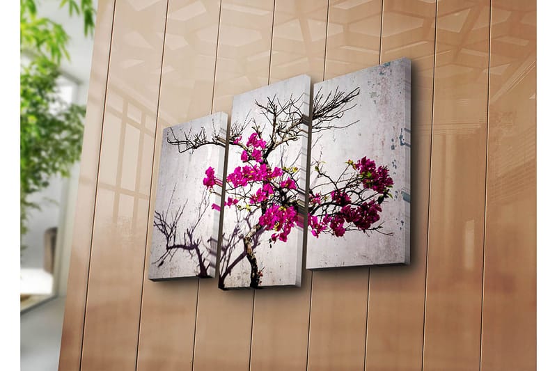 Dekorativ Canvasbillede 3-Dele 45x20 cm - Flerfarvet - Boligtilbehør - Billeder & kunst - Billeder på lærred