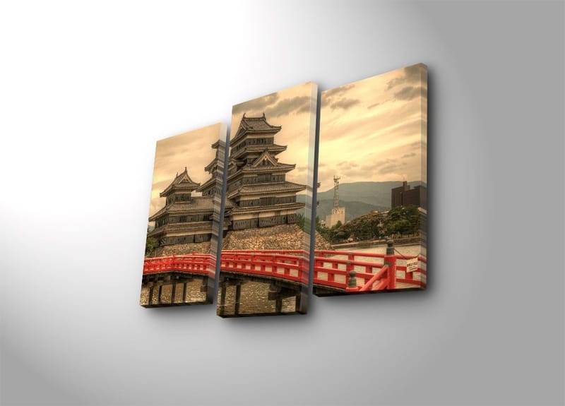 Dekorativ Canvasbillede 3-Dele 45x20 cm, Flerfarvet