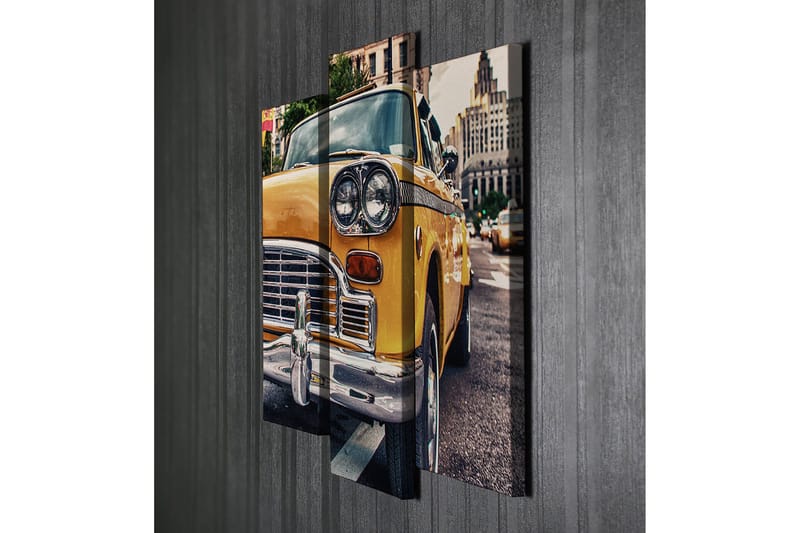 Dekorativ Canvasbillede 3-Dele 45x20 cm - Flerfarvet - Boligtilbehør - Billeder & kunst - Billeder på lærred