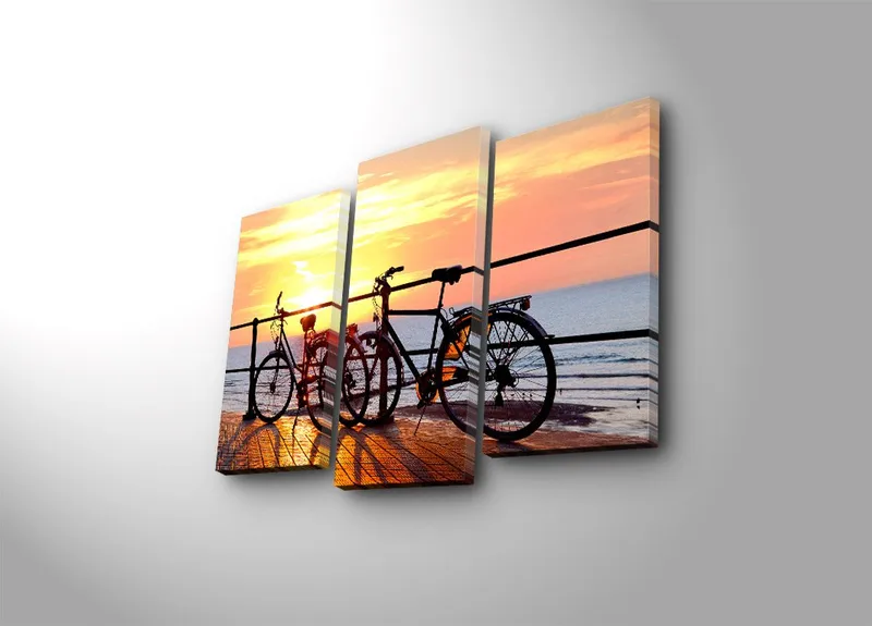 Dekorativ Canvasbillede 3-Dele 45x20 cm, Flerfarvet