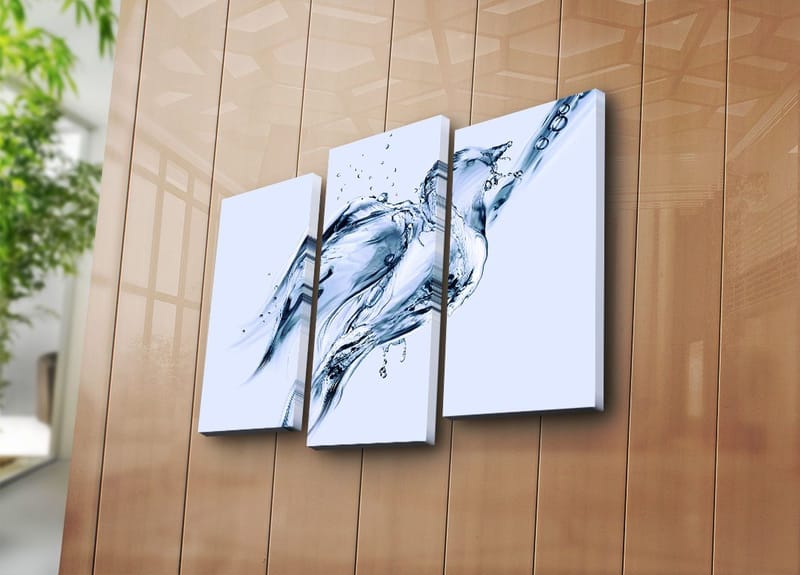 Dekorativ Canvasbillede 3-Dele 45x20 cm - Flerfarvet - Boligtilbehør - Billeder & kunst - Billeder på lærred