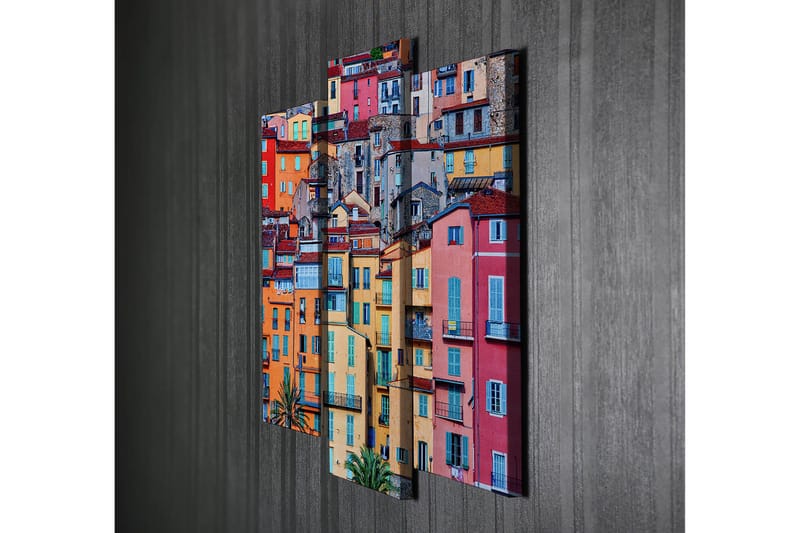 Dekorativ Canvasbillede 3-Dele 45x20 cm - Flerfarvet - Boligtilbehør - Billeder & kunst - Billeder på lærred
