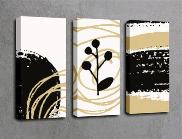 Dekorativ Canvasbillede 3-Dele 45x20 cm - Flerfarvet - Boligtilbehør - Billeder & kunst - Billeder på lærred
