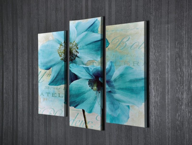 Dekorativ Canvasbillede 3-Dele 45x20 cm - Flerfarvet - Boligtilbehør - Billeder & kunst - Billeder på lærred