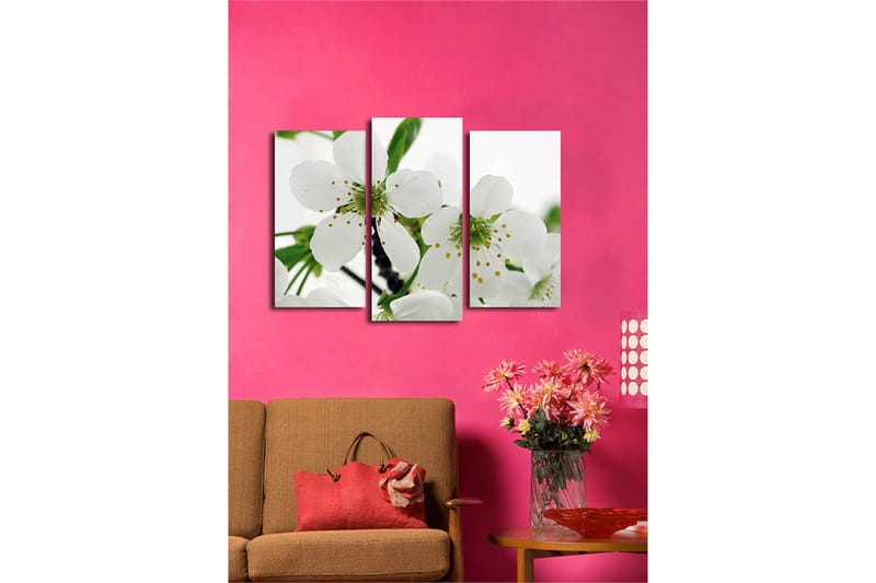 Dekorativ Canvasbillede 3-Dele 45x20 cm - Flerfarvet - Boligtilbehør - Billeder & kunst - Billeder på lærred