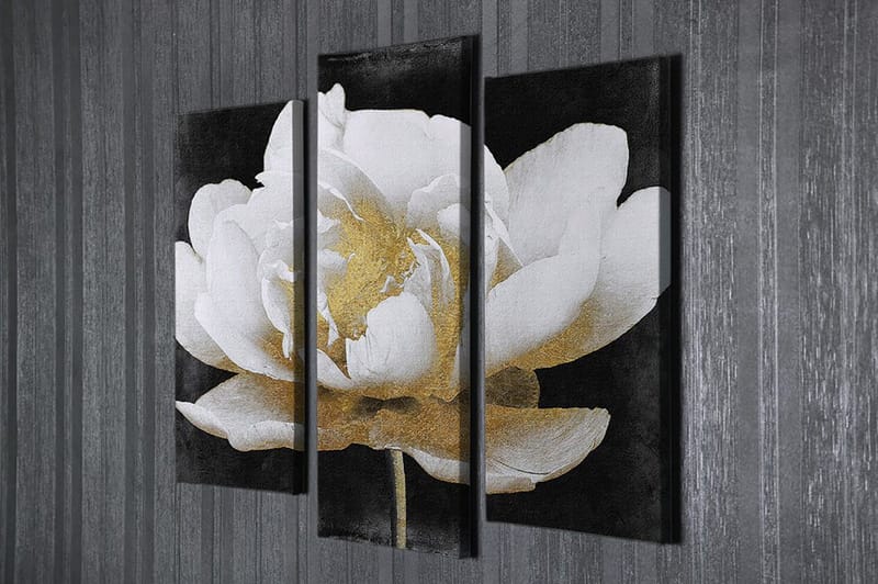 Dekorativ Canvasbillede 3-Dele 45x20 cm - Flerfarvet - Boligtilbehør - Billeder & kunst - Billeder på lærred