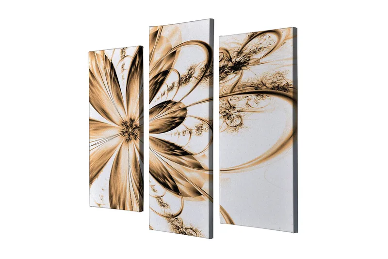 Dekorativ Canvasbillede 3-Dele 45x20 cm - Flerfarvet - Boligtilbehør - Billeder & kunst - Billeder på lærred