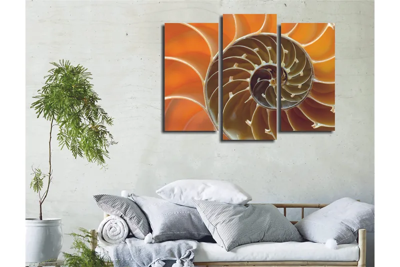 Dekorativ Canvasbillede 3-Dele 45x20 cm - Flerfarvet - Boligtilbehør - Billeder & kunst - Billeder på lærred