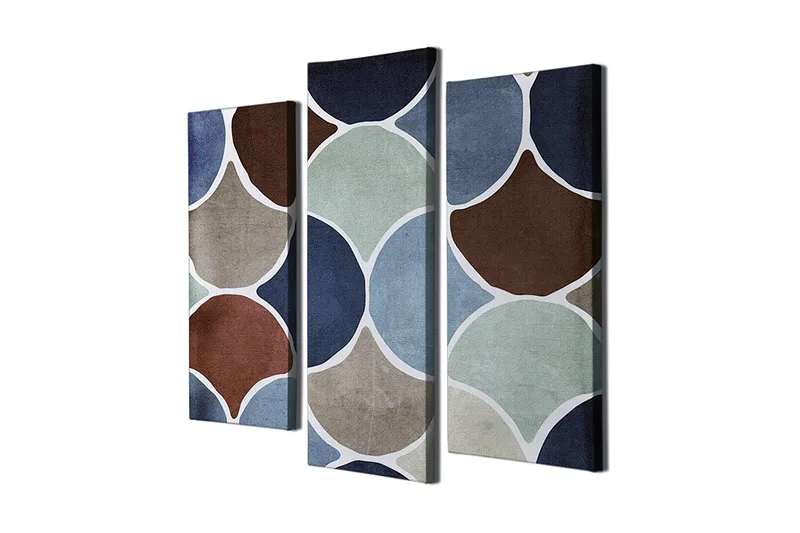 Dekorativ Canvasbillede 3-Dele 45x20 cm, Flerfarvet