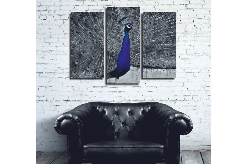 Dekorativ Canvasbillede 3-Dele 45x20 cm - Flerfarvet - Boligtilbehør - Billeder & kunst - Billeder på lærred