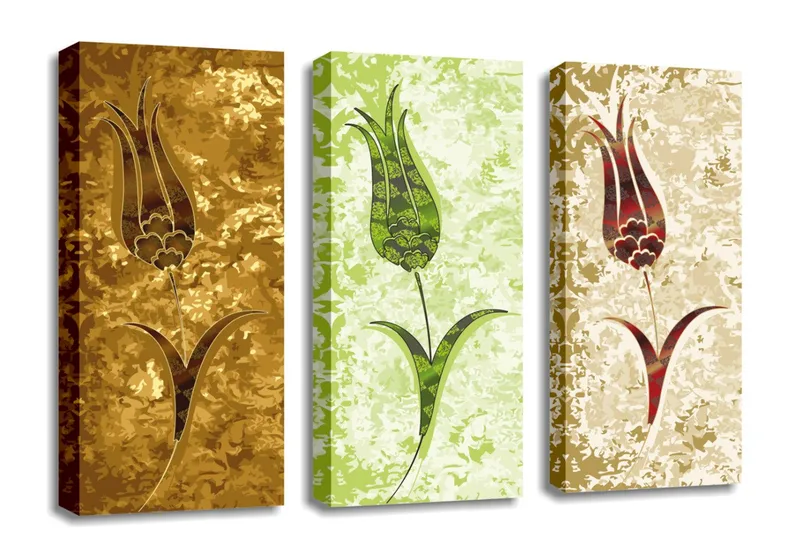 Dekorativ Canvasbillede 3-Dele 45x20 cm - Flerfarvet - Boligtilbehør - Billeder & kunst - Billeder på lærred
