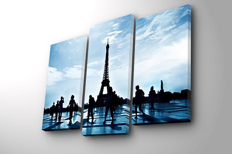 Dekorativ Canvasbillede 3-Dele 45x20 cm - Flerfarvet - Boligtilbehør - Billeder & kunst - Billeder på lærred