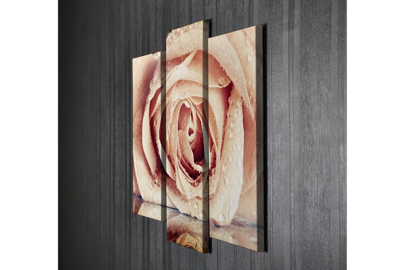 Dekorativ Canvasbillede 3-Dele 45x20 cm - Flerfarvet - Boligtilbehør - Billeder & kunst - Billeder på lærred