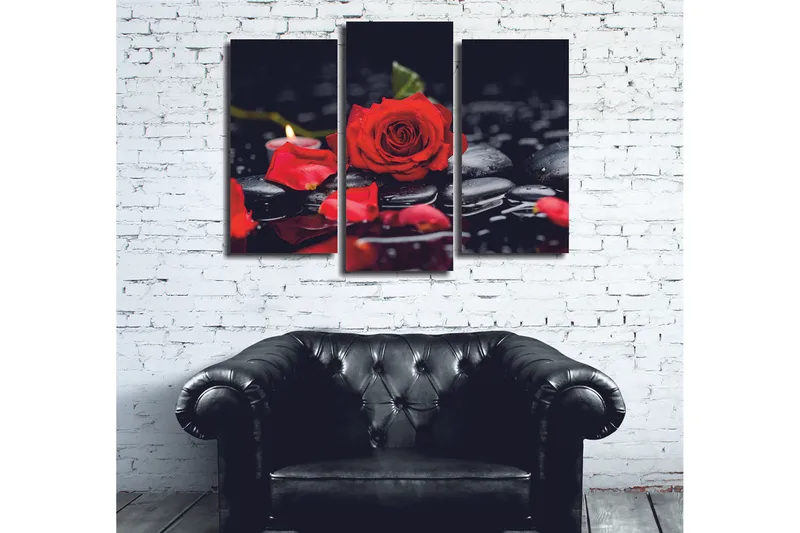 Dekorativ Canvasbillede 3-Dele 45x20 cm, Flerfarvet