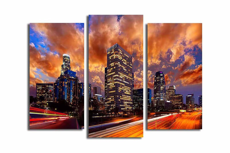 Dekorativ Canvasbillede 3-Dele 45x20 cm, Flerfarvet