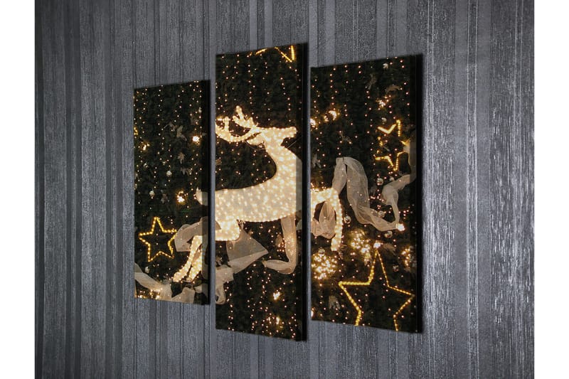 Dekorativ Canvasbillede 3-Dele 45x20 cm - Flerfarvet - Boligtilbehør - Billeder & kunst - Billeder på lærred