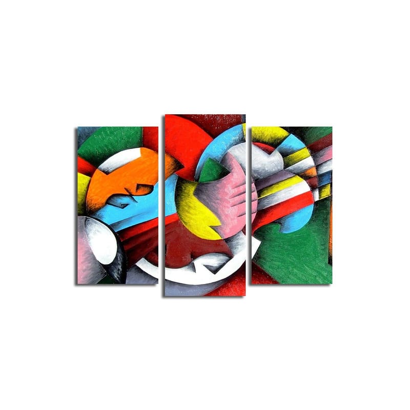 Dekorativ Canvasbillede 3-Dele 45x20 cm - Flerfarvet - Boligtilbehør - Billeder & kunst - Billeder på lærred