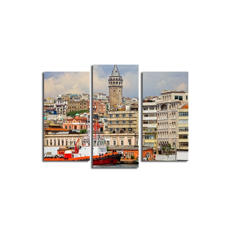 Dekorativ Canvasbillede 3-Dele 45x20 cm, Flerfarvet