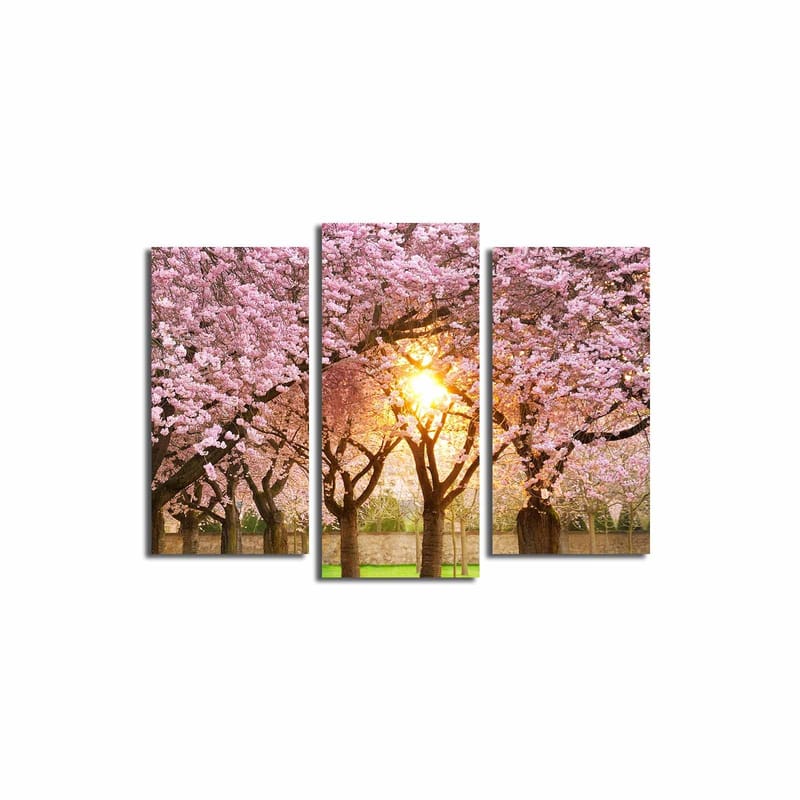 Dekorativ Canvasbillede 3-Dele 45x20 cm - Flerfarvet - Boligtilbehør - Billeder & kunst - Billeder på lærred