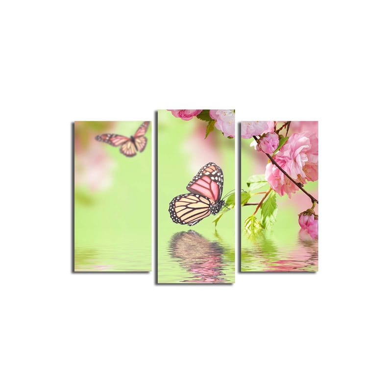 Dekorativ Canvasbillede 3-Dele 45x20 cm - Flerfarvet - Boligtilbehør - Billeder & kunst - Billeder på lærred