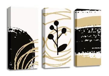 Dekorativ Canvasbillede 3-Dele 45x20 cm - Flerfarvet - Boligtilbehør - Billeder & kunst - Billeder på lærred