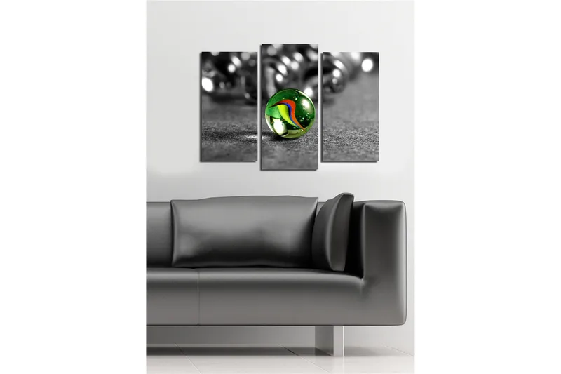 Dekorativ Canvasbillede 3-Dele 45x20 cm - Flerfarvet - Boligtilbehør - Billeder & kunst - Billeder på lærred