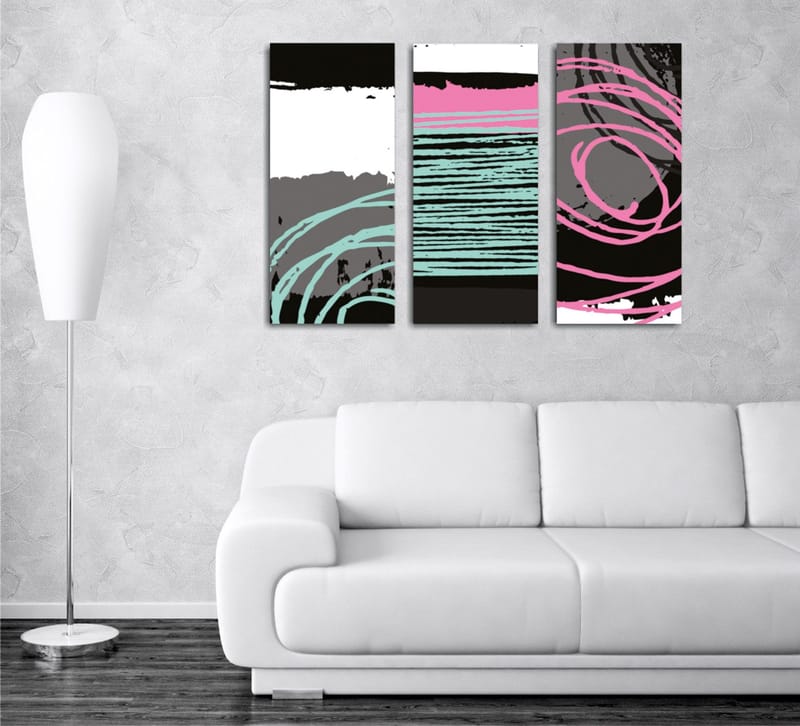 Dekorativ Canvasbillede 3-Dele 45x20 cm, Flerfarvet