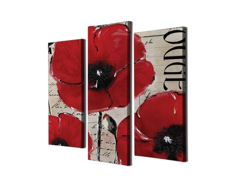 Dekorativ Canvasbillede 3-Dele 45x20 cm - Flerfarvet - Boligtilbehør - Billeder & kunst - Billeder på lærred