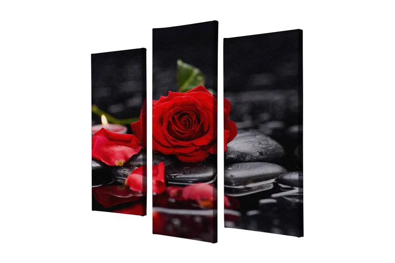 Dekorativ Canvasbillede 3-Dele 45x20 cm - Flerfarvet - Boligtilbehør - Billeder & kunst - Billeder på lærred