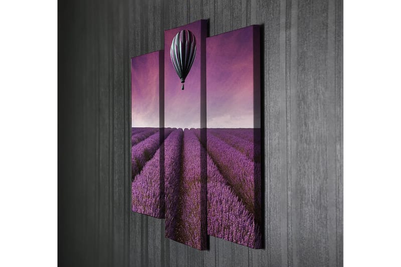 Dekorativ Canvasbillede 3-Dele 45x20 cm - Flerfarvet - Boligtilbehør - Billeder & kunst - Billeder på lærred