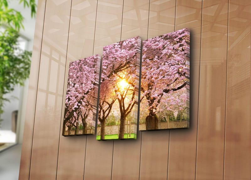 Dekorativ Canvasbillede 3-Dele 45x20 cm - Flerfarvet - Boligtilbehør - Billeder & kunst - Billeder på lærred