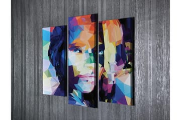 Dekorativ Canvasbillede 3-Dele 45x20 cm - Flerfarvet - Boligtilbehør - Billeder & kunst - Billeder på lærred